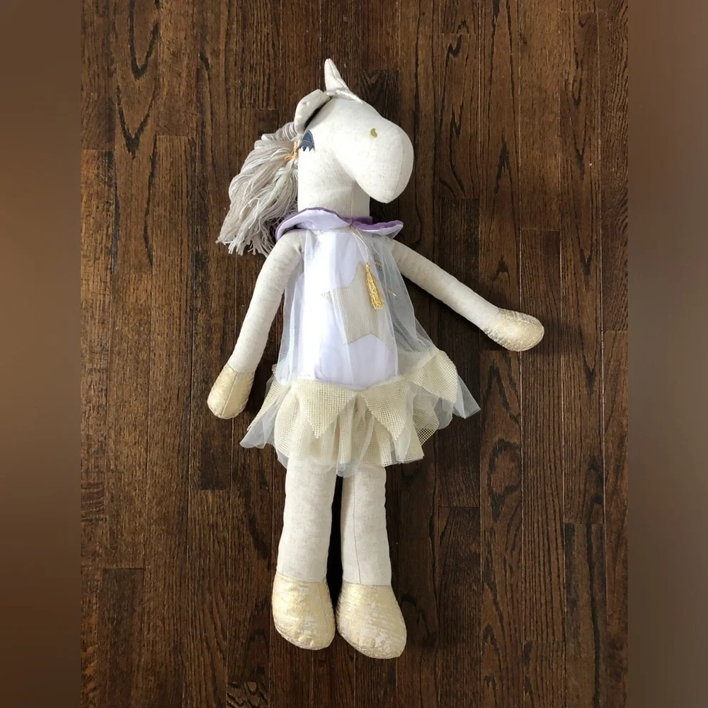 Pottery Barn Kids Designer Doll Everly Horse Linen Plush - 28" Length - EUC! - Picture 6 of 15